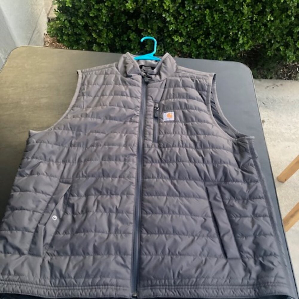 Carhartt Men's insulated work vest, 5 pockets, XL Tall, Dark Gray